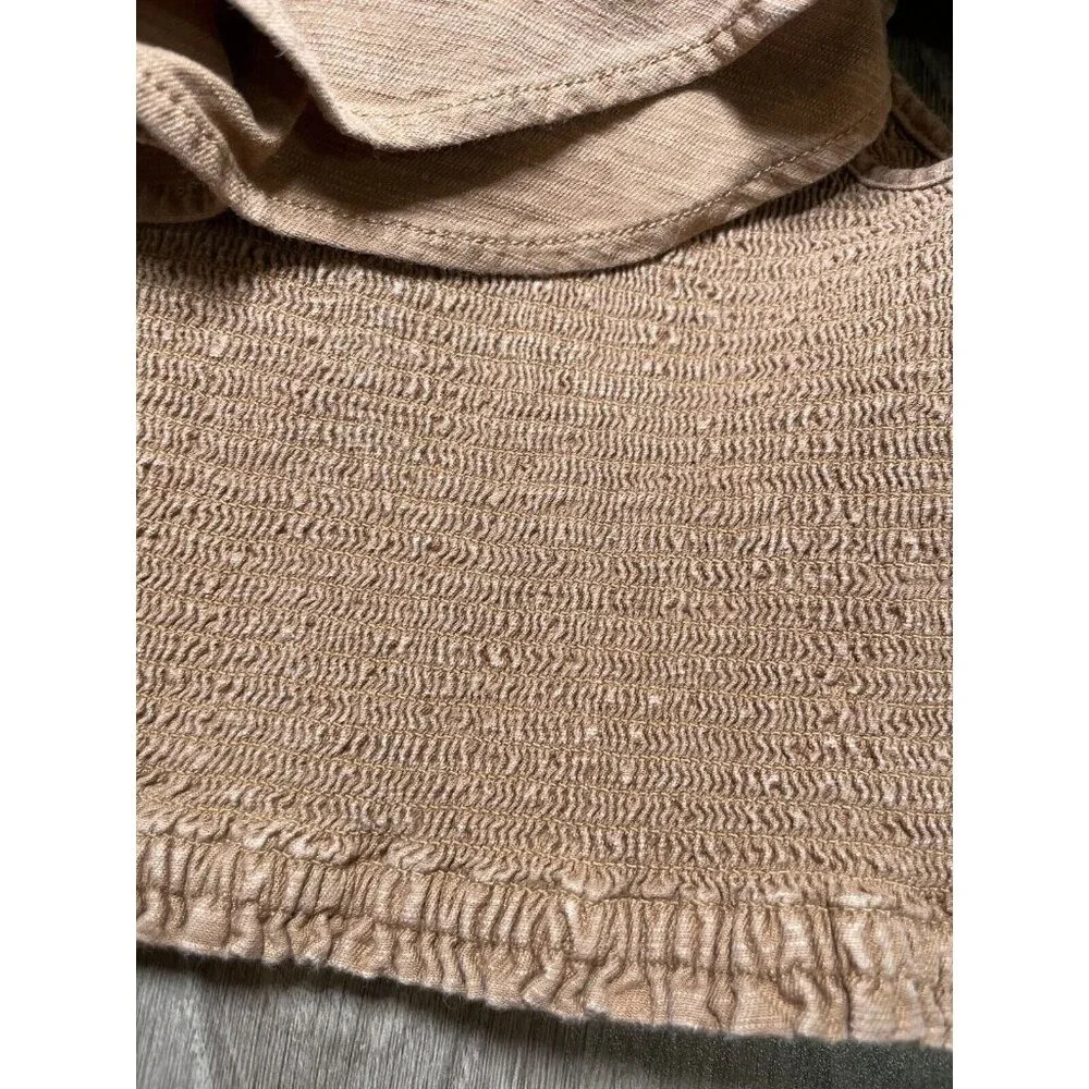 Maeve Brown Ruffle Crop Top - Picture 9 of 10